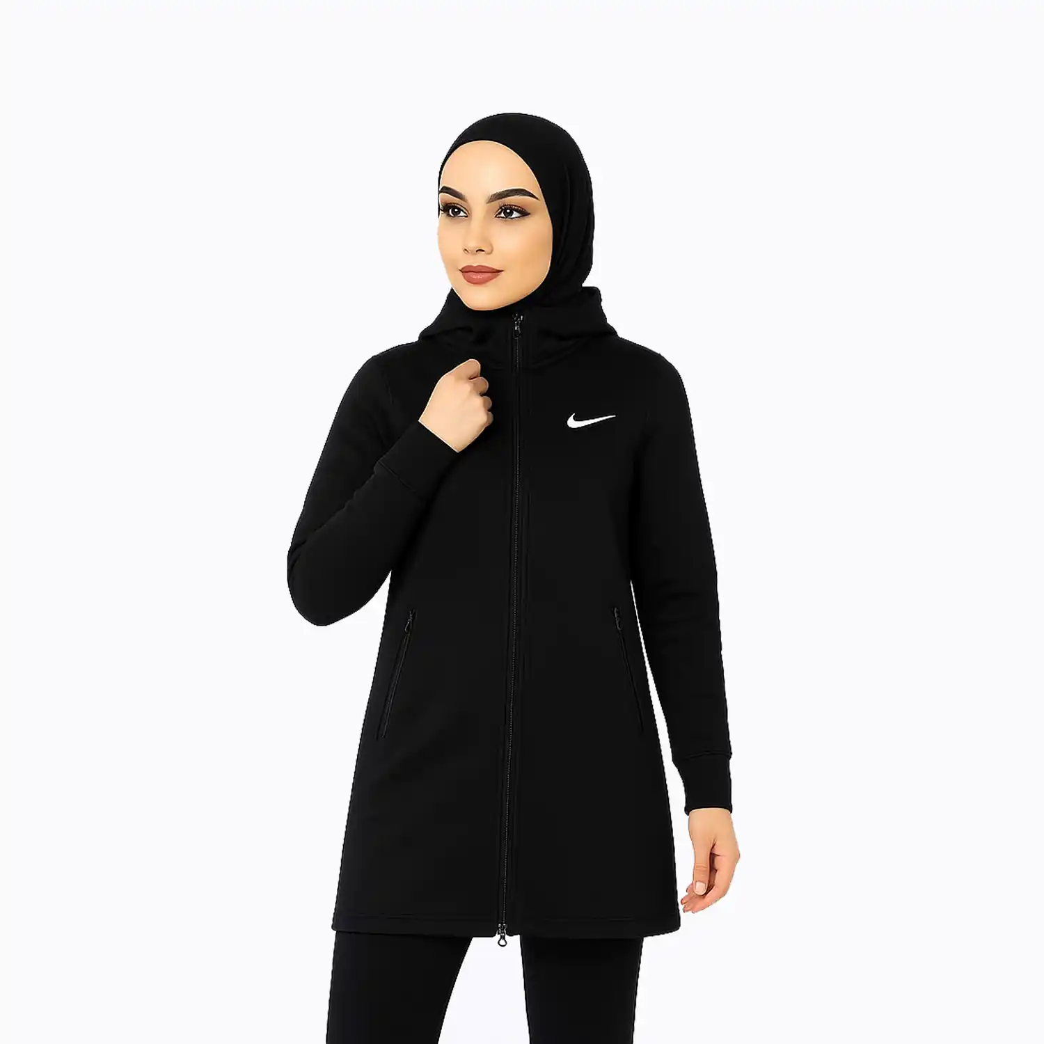 کاپشن شلوار کلاهدار زنانه طرح نایک